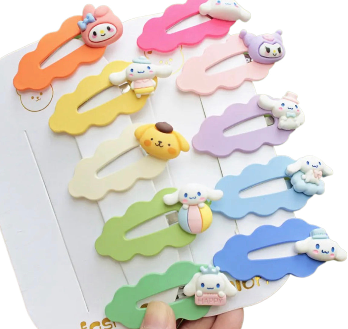 SAN 10pc HAIR CLIPS