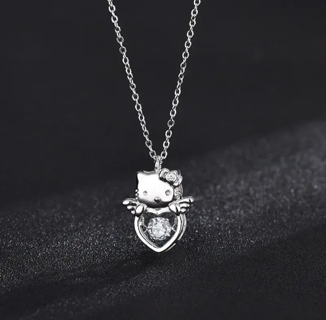 HK ANGEL SILVER GEM NECKLACE