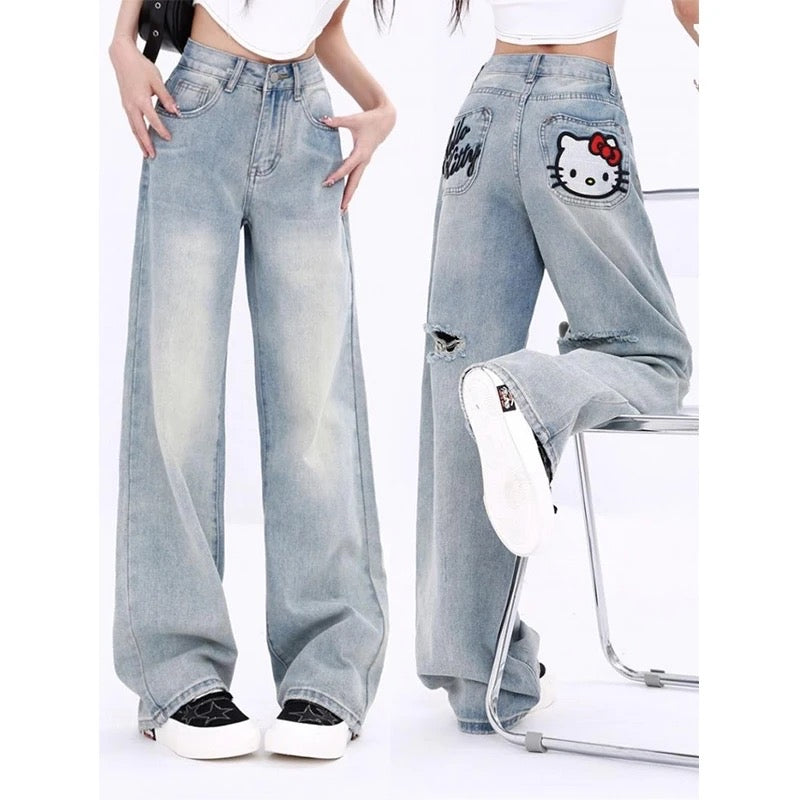 HK BLUE BAGGY JEANS