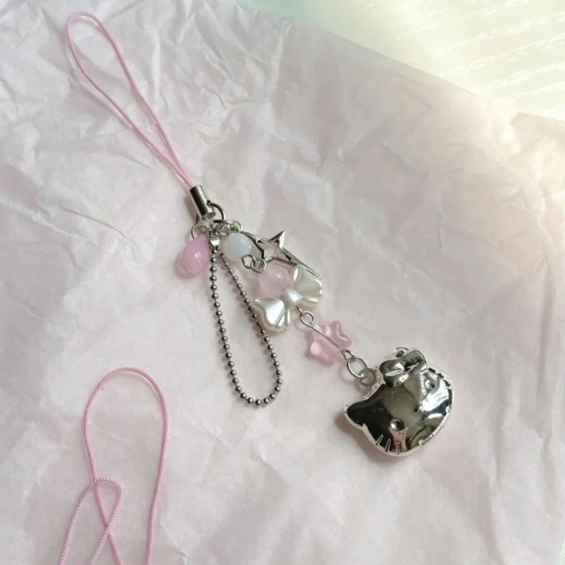 HK SILVER PHONE CHARM