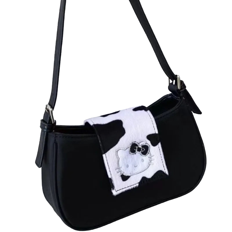 HK COW PRINT BAG