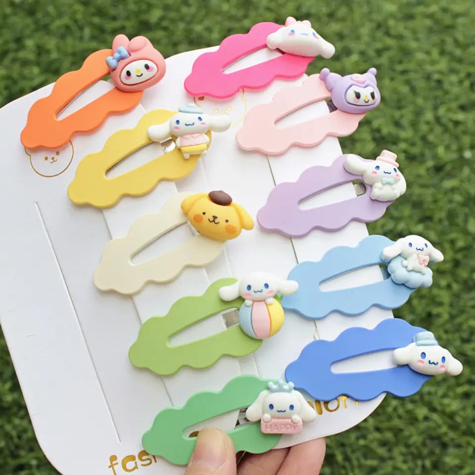 SAN 10pc HAIR CLIPS