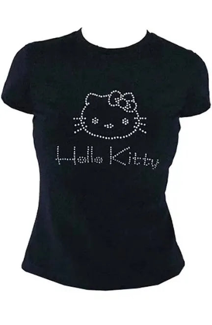 HK BLACK DIAMANTÉ TOP