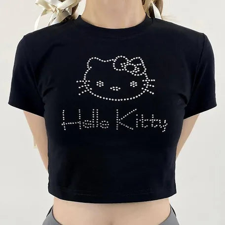 HK BLACK DIAMANTÉ TOP