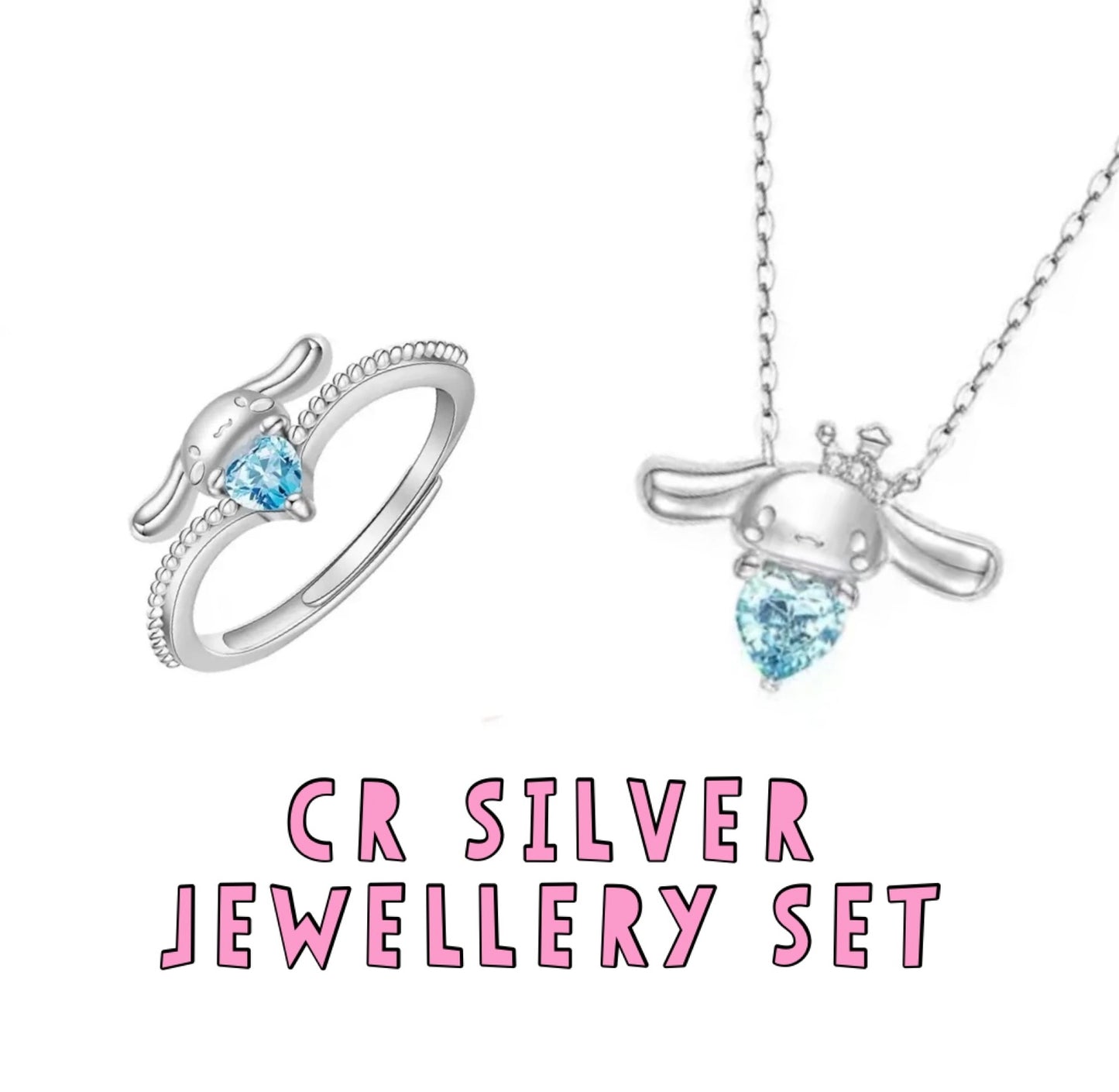 CR SILVER JEWELLERY SET